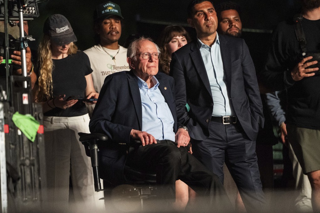 US Senator Bernie Sanders at the Coachella Valley Music and Arts Festival in Indio, California, on April 12. Photo: Invision/AP