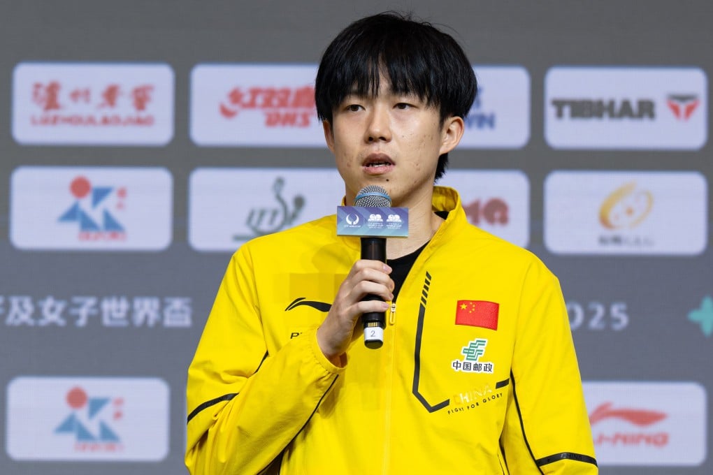 Wang Chuqin attends the draw for the ITTF Men’s and Women’s World Cup in Macau. Photo: Xinhua