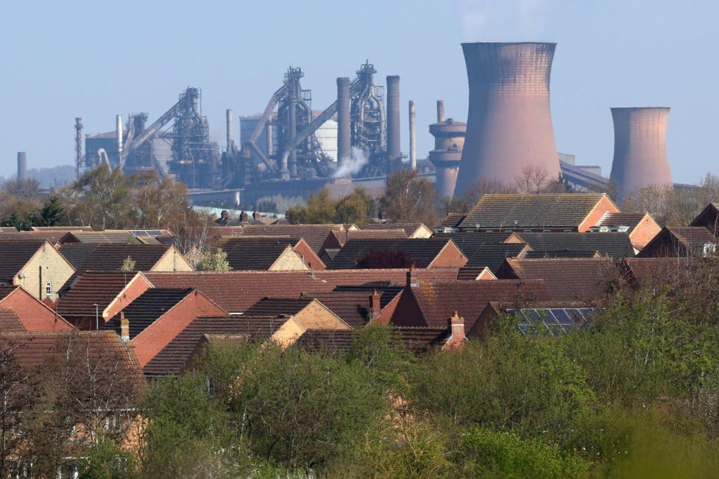 British Steel’s Scunthorpe plant is seen in north Lincolnshire, England on Thursday. Photo: AFP