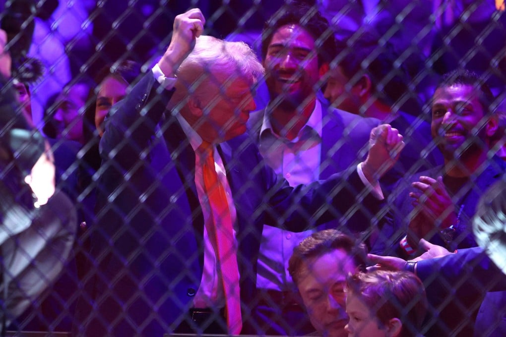 US President Donald Trump attends a mixed martial arts fight in Miami, Florida, on April 12. Photo: Getty Images/AFP