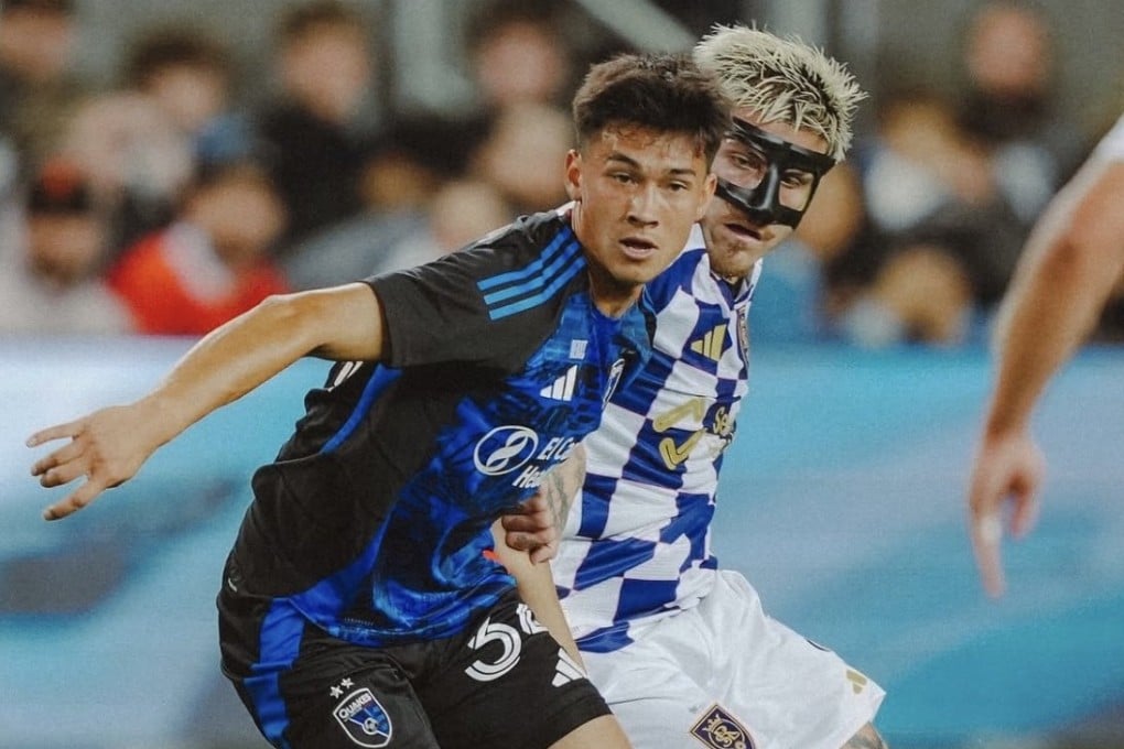 Beau Leroux fends off Real Salt Lake and United States midfielder Diego Luna during their MLS match in February. Photo: Handout