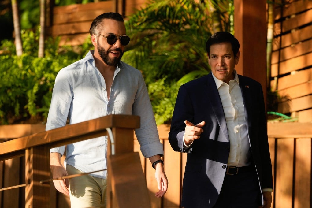US Secretary of State Marco Rubio (right) and El Salvador’s President Nayib Bukele in El Congo municipality, El Salvador in February. Photo: AFP/Getty Images/TNS