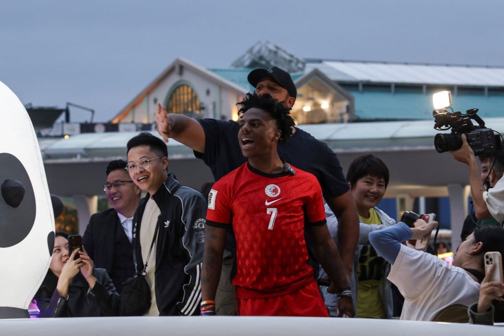 US YouTuber IShowSpeed is seen during a boat trip in Hong Kong on April 4. Photo: Reuters
