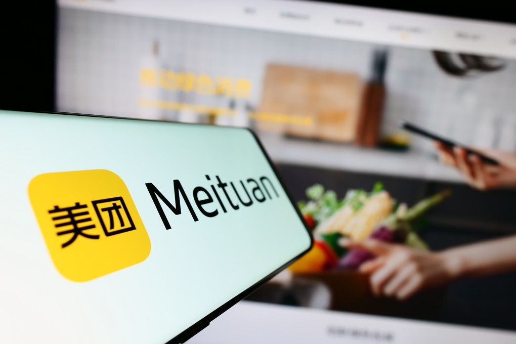The Meituan logo is displayed on a smartphone in this arranged photo taken November 7, 2023. Photo: Shutterstock Images