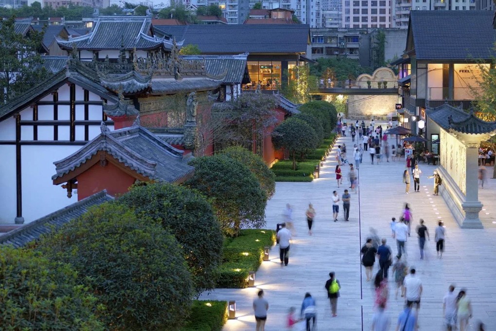 People walk through Swire Properties’ Taikoo Li Chengdu. Photo: Swire Properties
