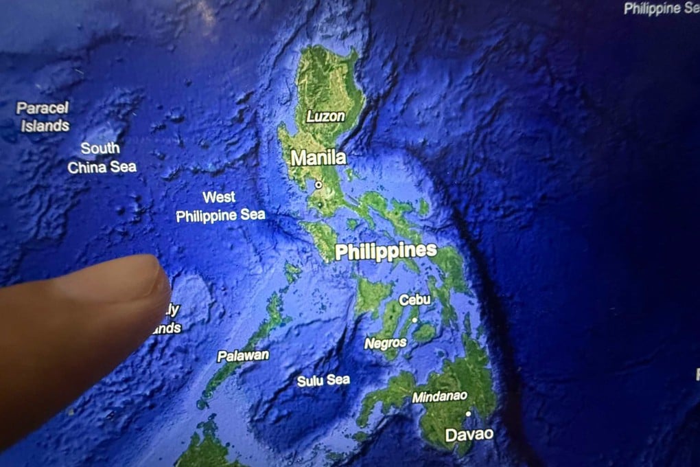 A Google Earth map shows the western part of the Philippines as the “West Philippine Sea”. Photo: Jeoffrey Maitem