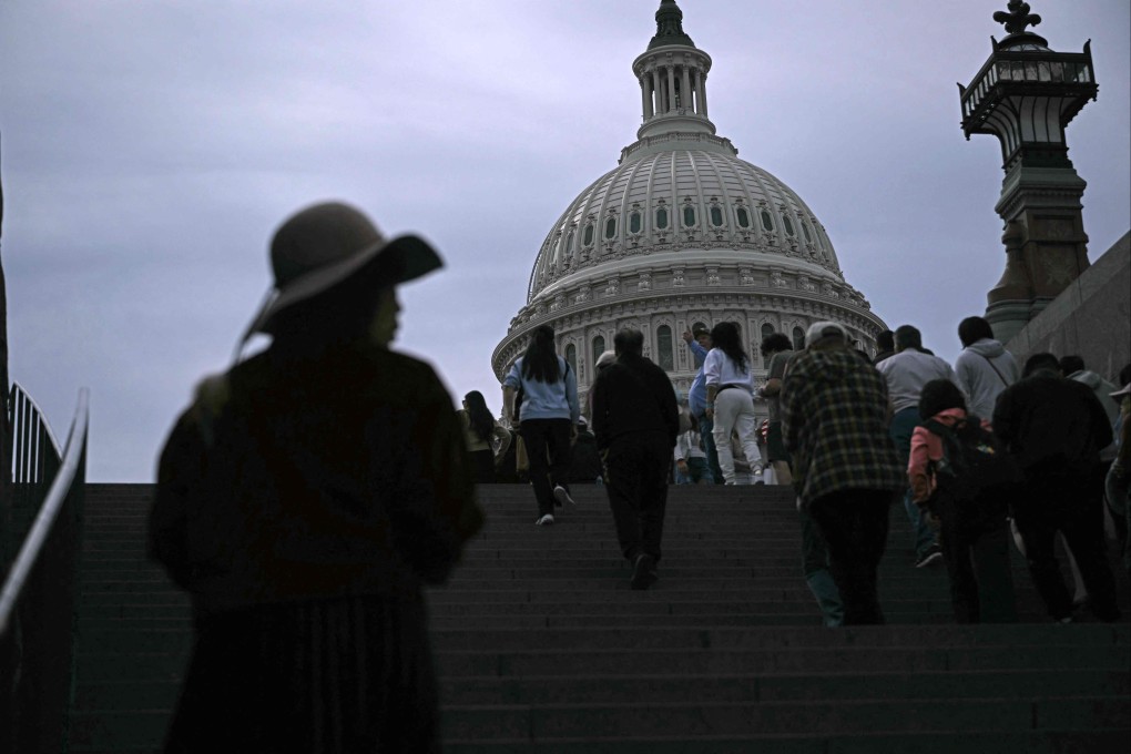 Tourists visit the US Capitol in Washington DC on April 4. Photo: AFP