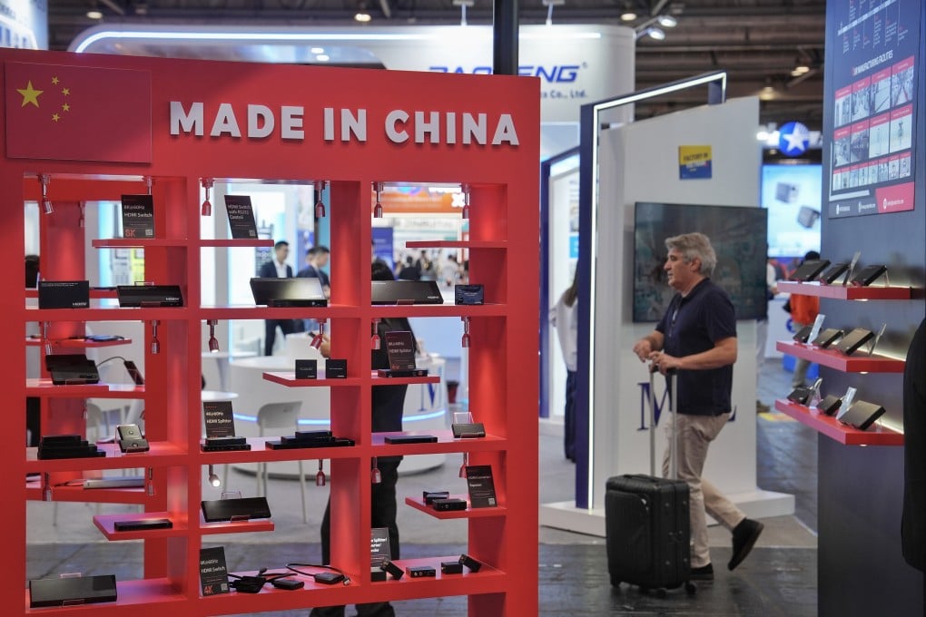 A “Made in China” display of electronics is seen at AsiaWorld-Expo in Hong Kong on Friday. Photo: Elson Li
