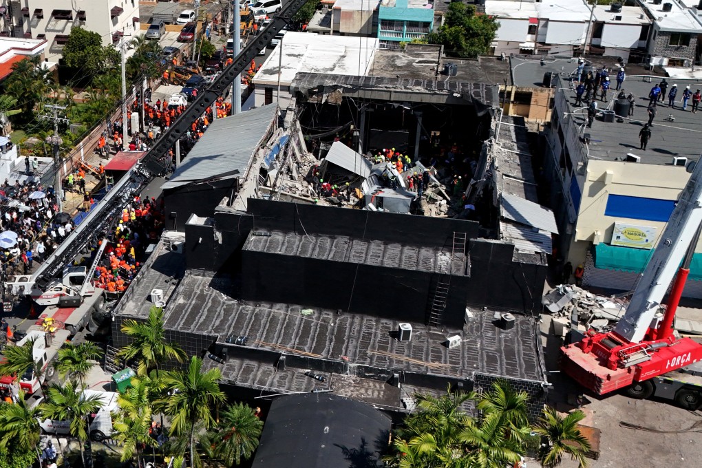 Site of the collapsed Jet Set nightclub in Santo Domingo, Dominican Republic. Photo: Reuters