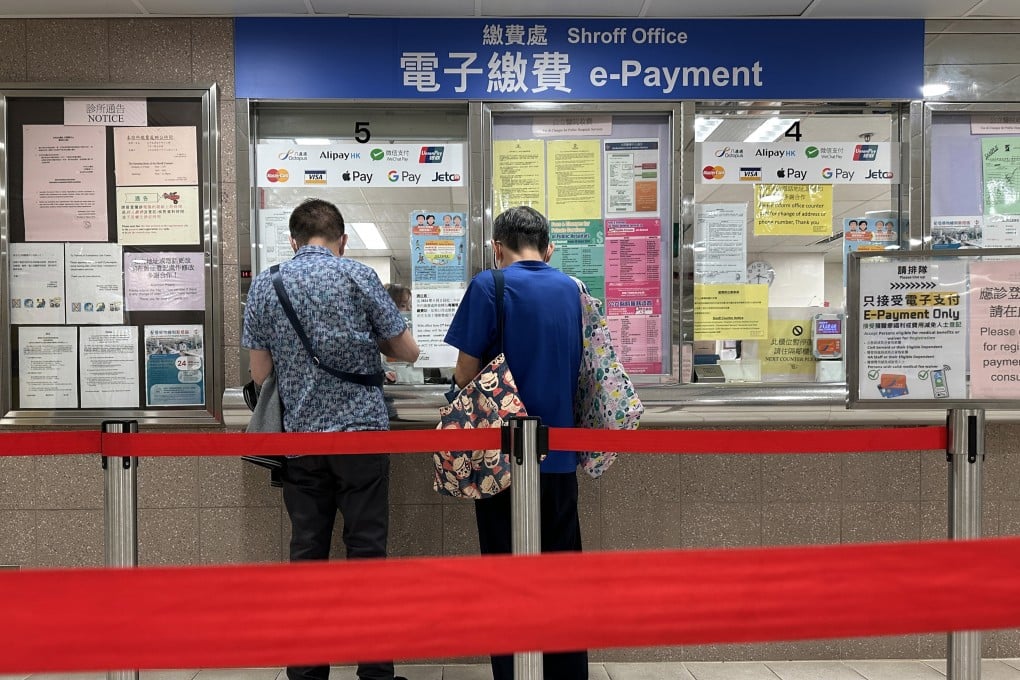 People make payment at the Queen Elizabeth Hospital in Hong Kong’s Jordan district on March 25. Photo: Jelly Tse