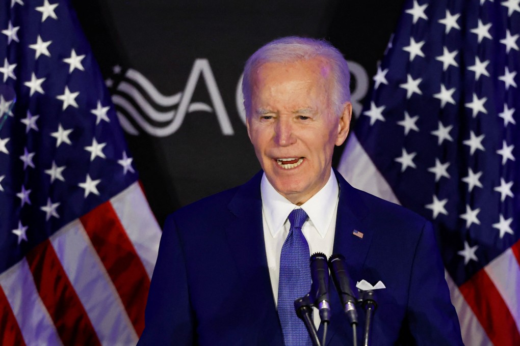 Former US President Joe Biden makes his first major speech since leaving office on Tuesday. Photo: Reuters