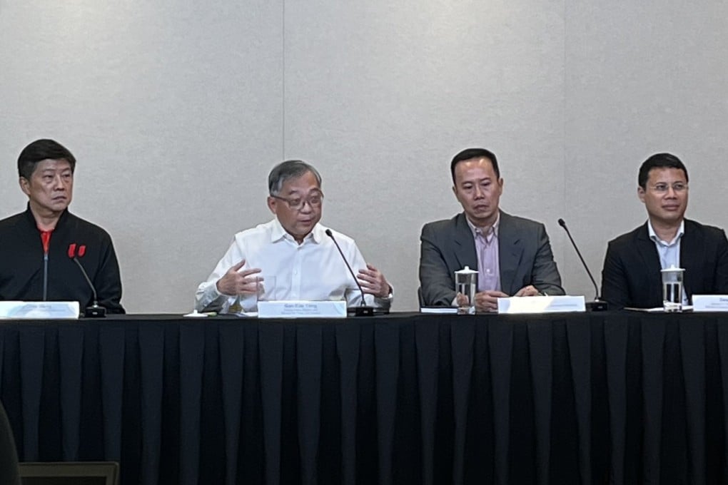Trade and Industry Minister Gan Kim Yong (second from left) heads Singapore’s task force on economic resilience. Photo: Jean Iau