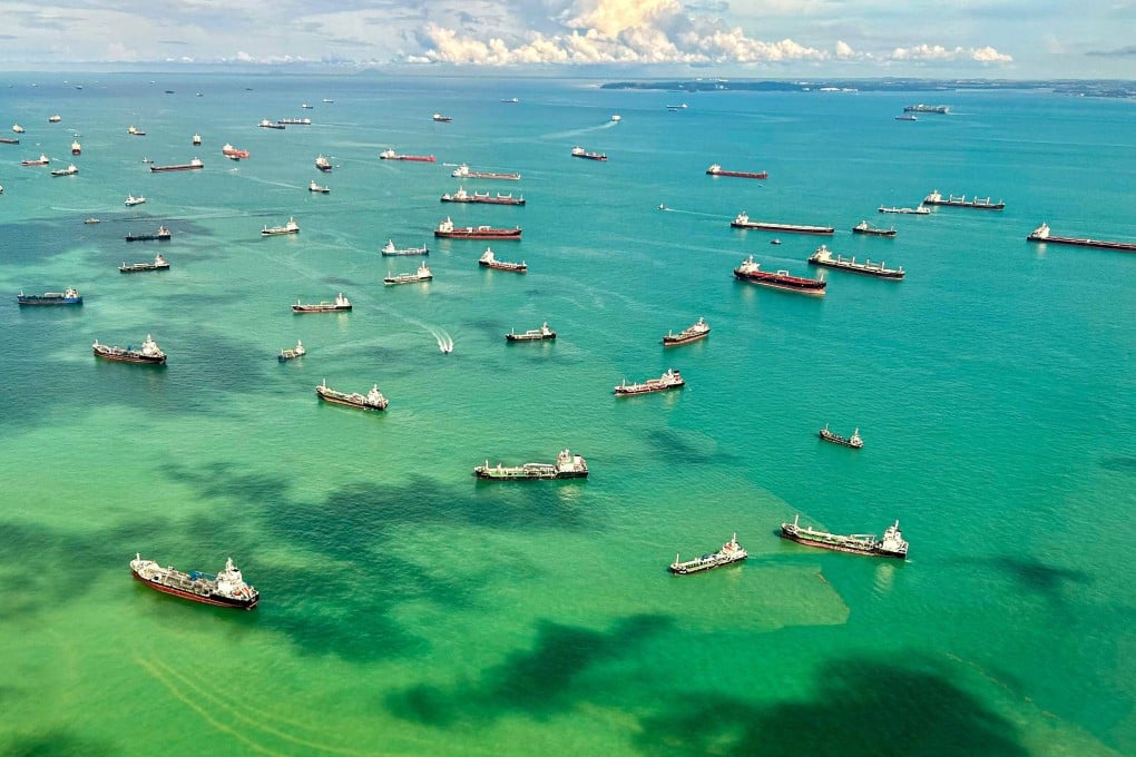Cargo ships in the Singapore Strait. The International Maritime Bureau said the rise of reported incidents in the strait highlighted “the urgent need to protect the safety of seafarers navigating these waters”. Photo: AFP