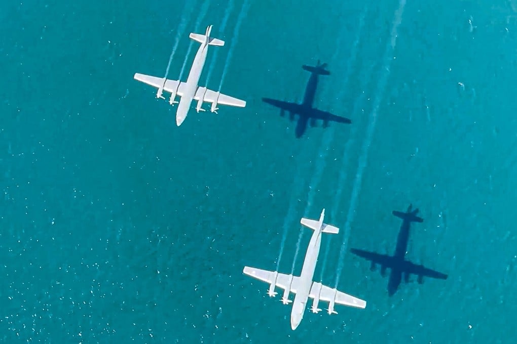 Russian anti-submarine aircraft patrol during joint naval and aerial drills with China last year. Photo: Russian Defence Ministry Press Service / AP