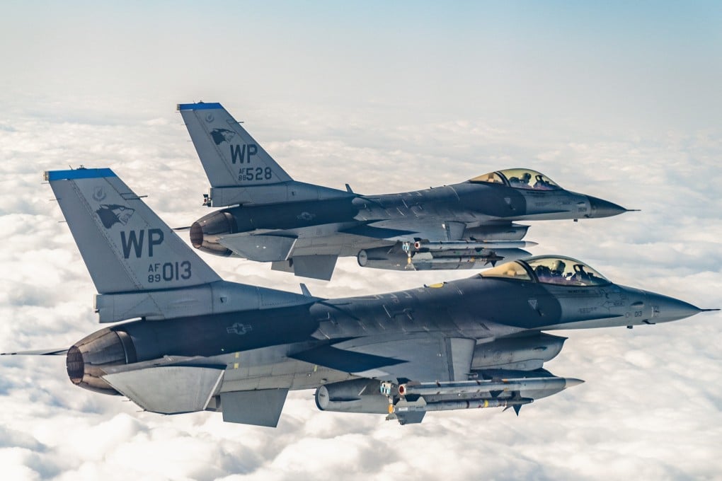 Two US Air Force F-16 Fighting Falcons soar over the Indo-Pacific. Photo: US Air Force