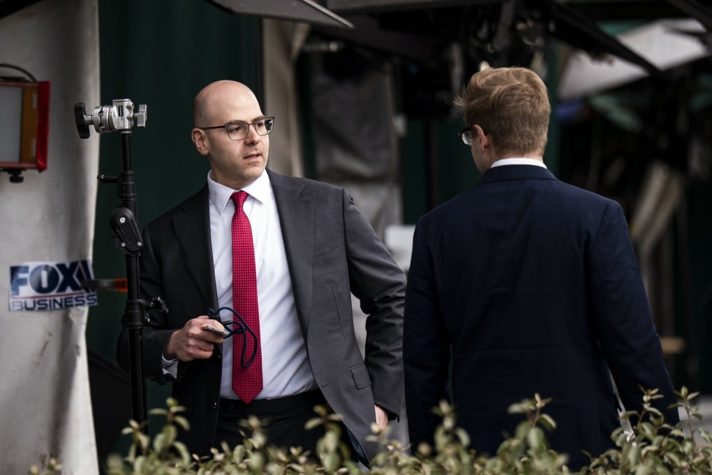 Stephen Miran outside the White House in Washington following an interview with Fox Business on Wednesday. Photo: EPA-EFE