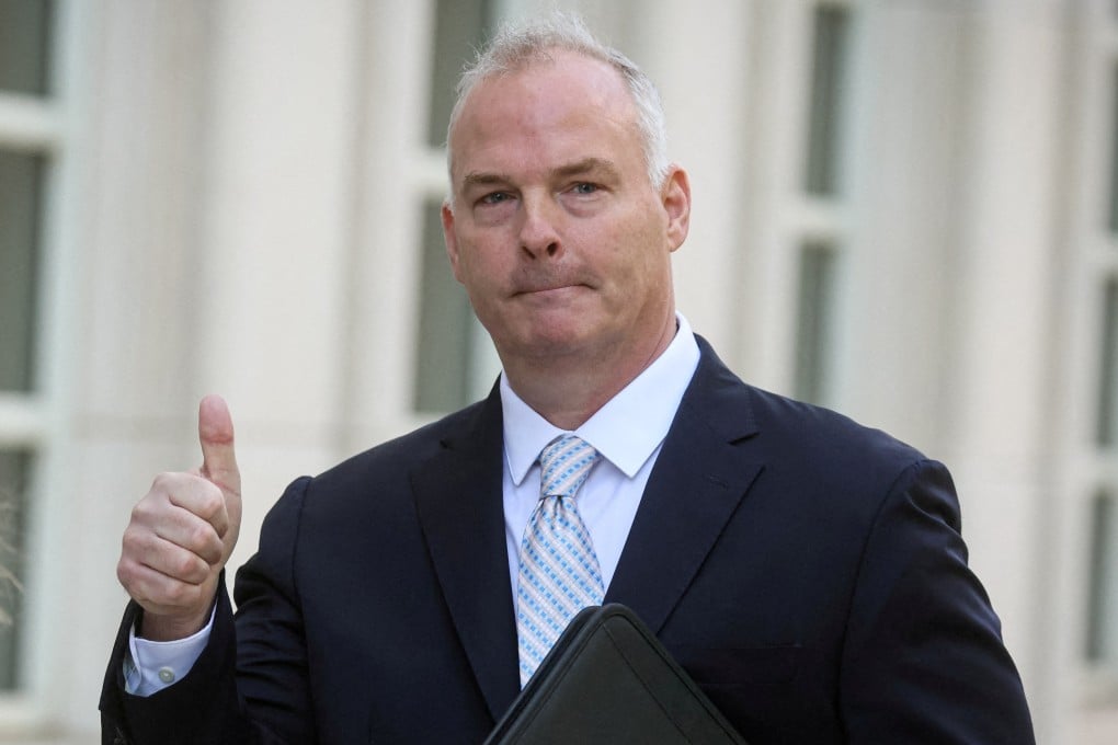 Michael McMahon, a retired New York police sergeant working as a private investigator, arrives for the start of his trial in New York in May 2023. Photo: Reuters