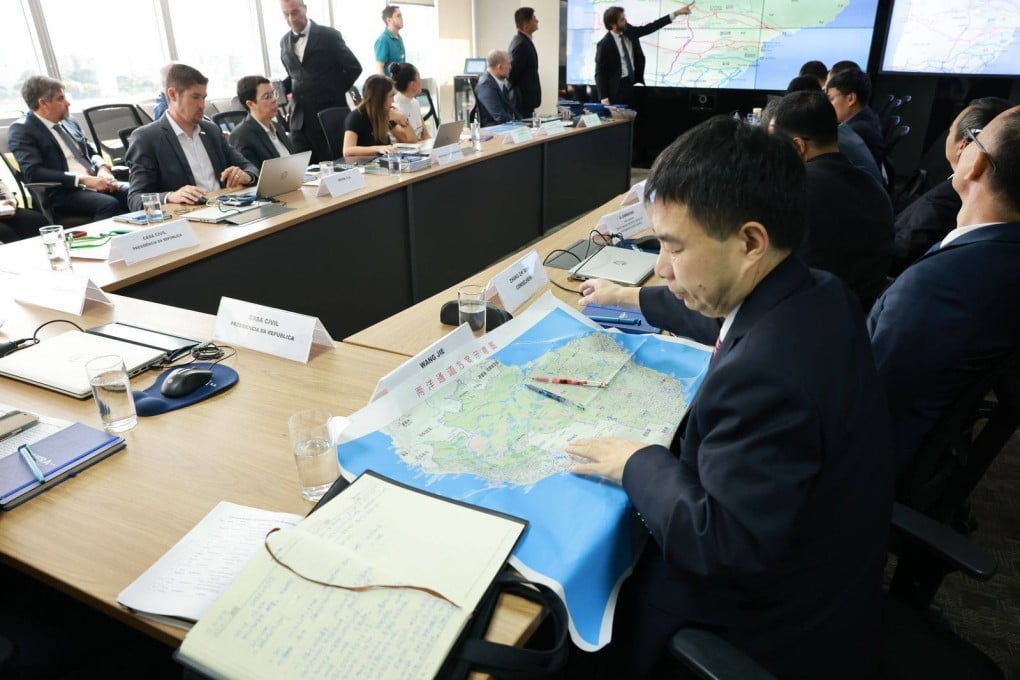A delegation of Chinese officials meets Brazilian authorities at the Planalto Palace in Brasilia on Tuesday. Photo: Handout