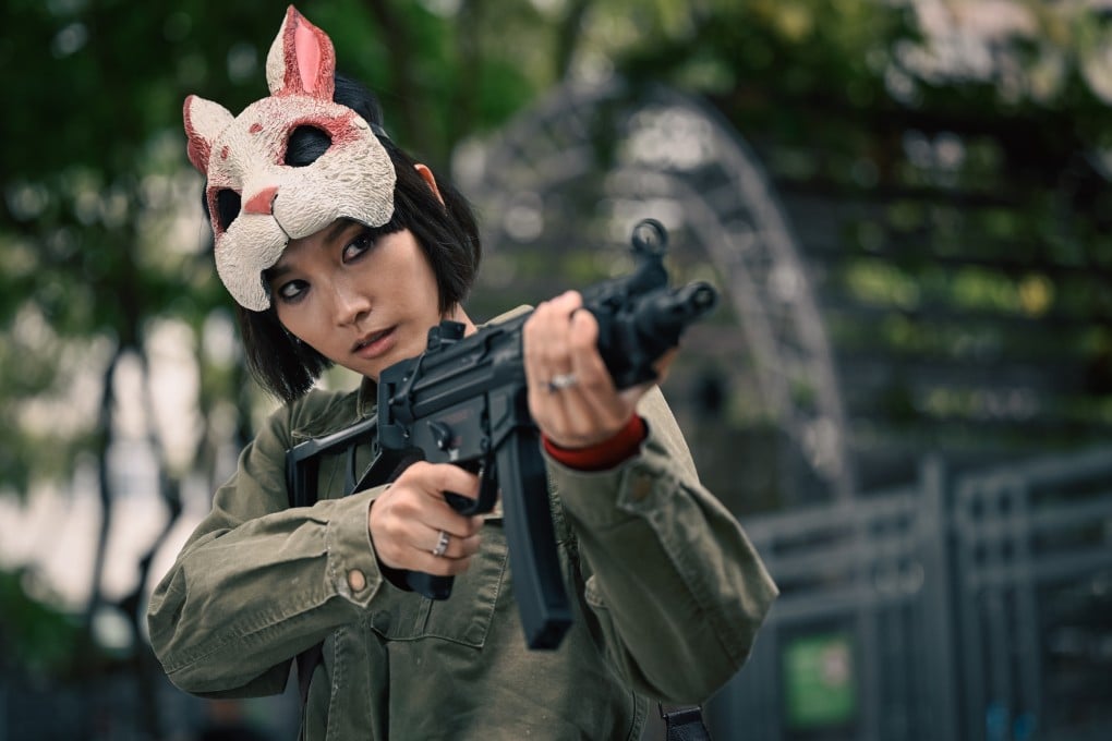 Hedwig Tam in a still from Smashing Frank (category IIB, Cantonese), directed by Trevor Choi. Locker Lam and Sham Ka-ki co-star.