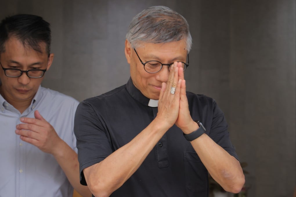 Hong Kong’s top Catholic priest Stephen Chow has urged people to unite and have faith. Photo: Jelly Tse