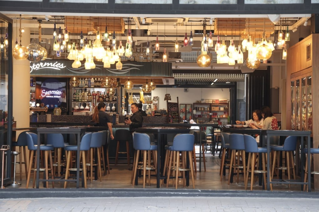Empty tables at a restaurant in Central on the first day of the Easter holiday. Photo: Jelly Tse