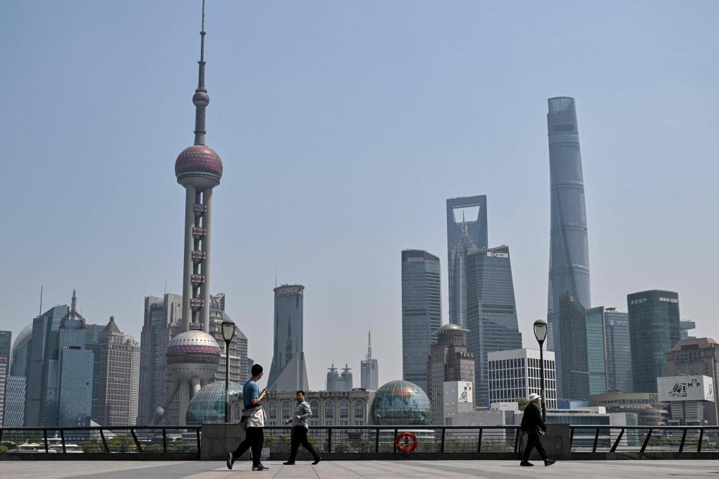 Shanghai’s impressive skyscrapers viewed from The Bund promenade along the Huangpu River. Photo: AFP