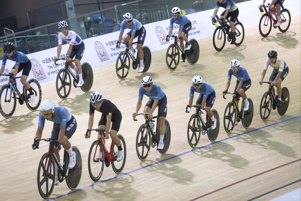 The Hong Kong team training at HK Velodrome for the International Track Cup, which starts on Saturday. Photo: Jonathan Wong