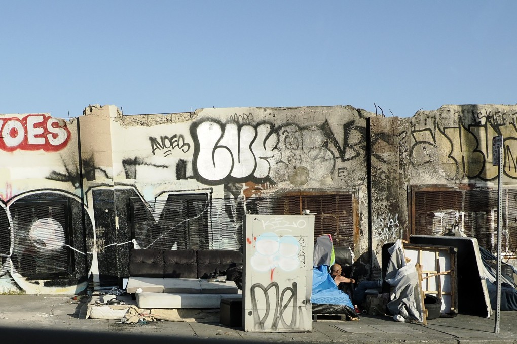 A homeless encampment in Oakland, California, on April 22, 2024. Photo: EPA-EFE