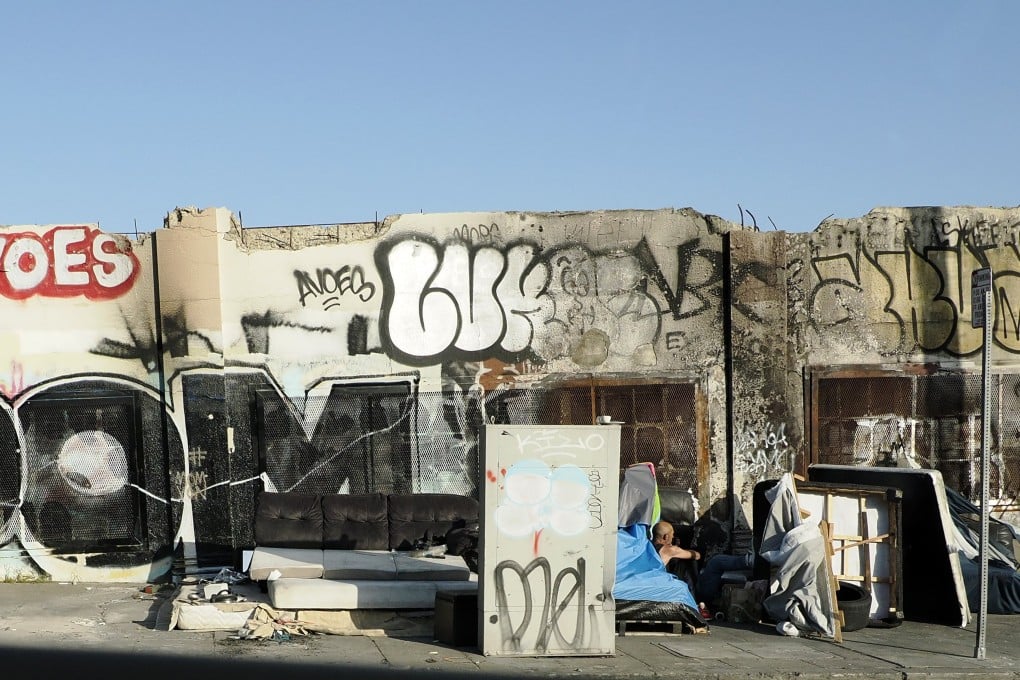 A homeless encampment in Oakland, California, on April 22, 2024. Photo: EPA-EFE