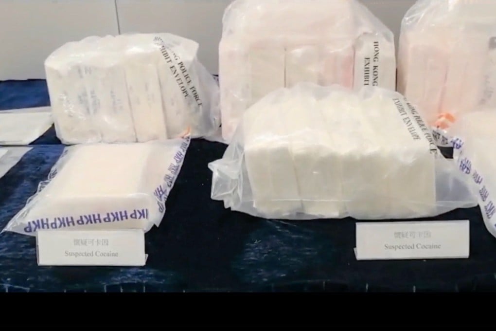 The suspected cocaine found were packed into airtight bags to evade detection, police said. Photo: Handout