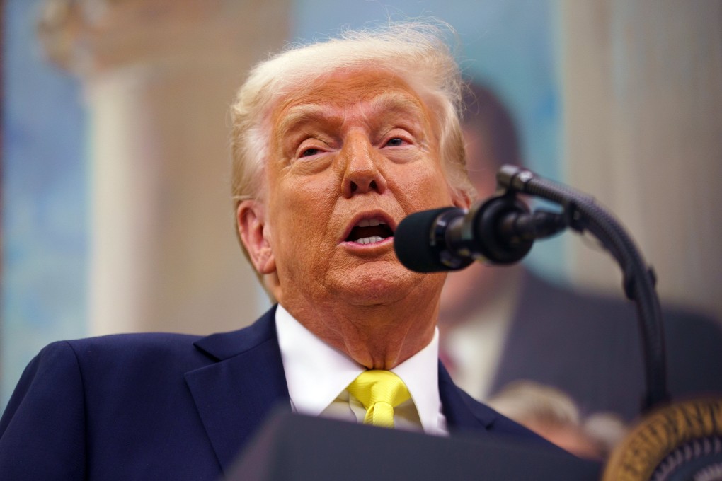 US President Donald Trump speaks in the Oval Office at the White House on Friday. Photo: EPA-EFE