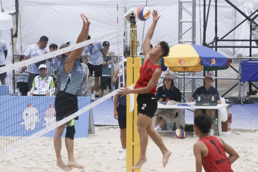 The National Games’ beach volleyball test event takes place at Victoria Park. Photo: Jonathan Wong