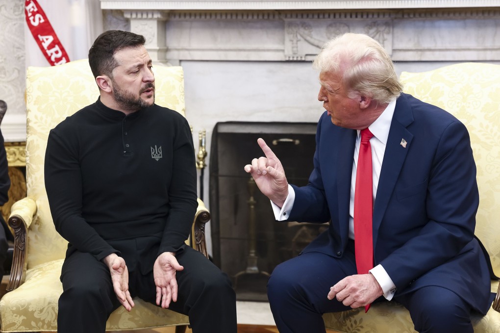 Ukrainian President Volodymyr Zelensky (left) talks with US President Donald Trump in the Oval Office of the White House in Washington, February 28, 2025. They failed to reach a deal after a fiery exchange. Photo: TNS
