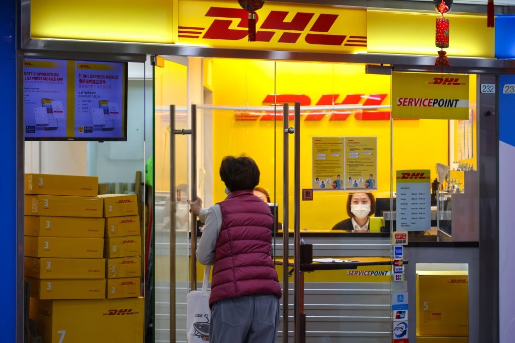 DHL has suspended US-bound business-to-consumer shipments worth more than US$800 “until further notice” because of tariffs imposed on Chinese imports. Photo: Dickson LEE