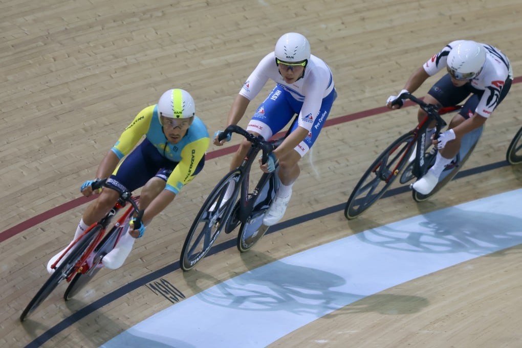 Ng Pak-hang (second from left) rides in the Hong Kong International Track Cup on Monday. Photo: Jonathan Wong