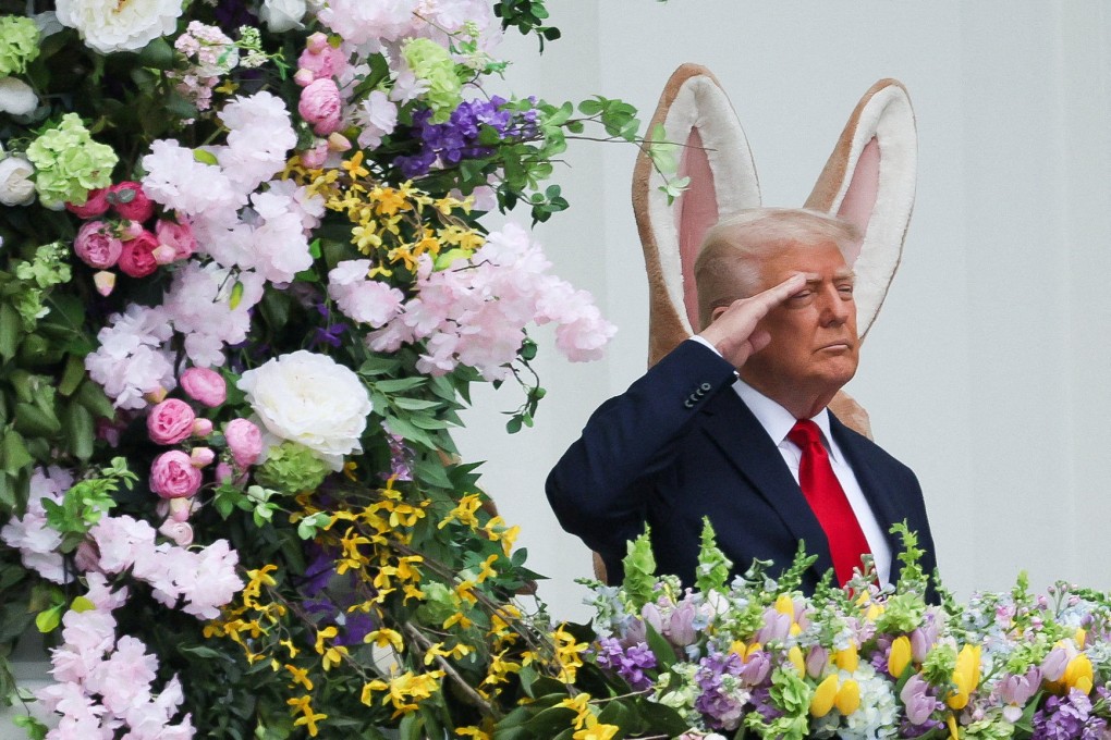 US President Donald Trump attends the annual White House Easter Egg Roll on April 21. Photo: Reuters