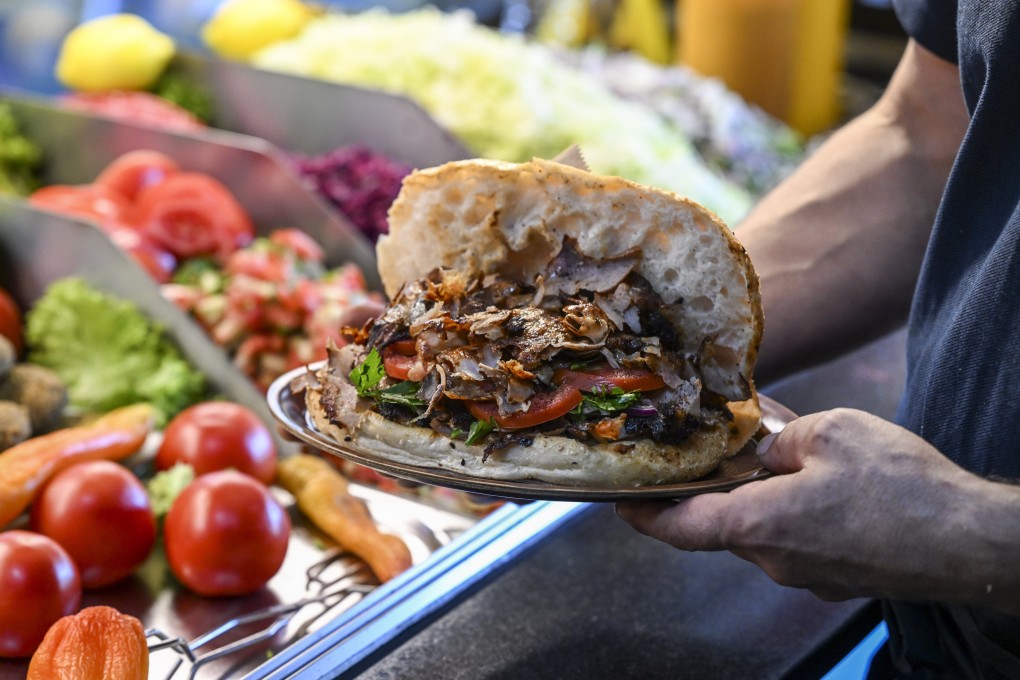 A kebab from the Elbis snack bar at Berliner Strasse 2 in Wilmersdorf, Germany, which earned an impressive score of 8.8/10 from TikTok reviewer Can F Kennedy. Photo: Getty Images