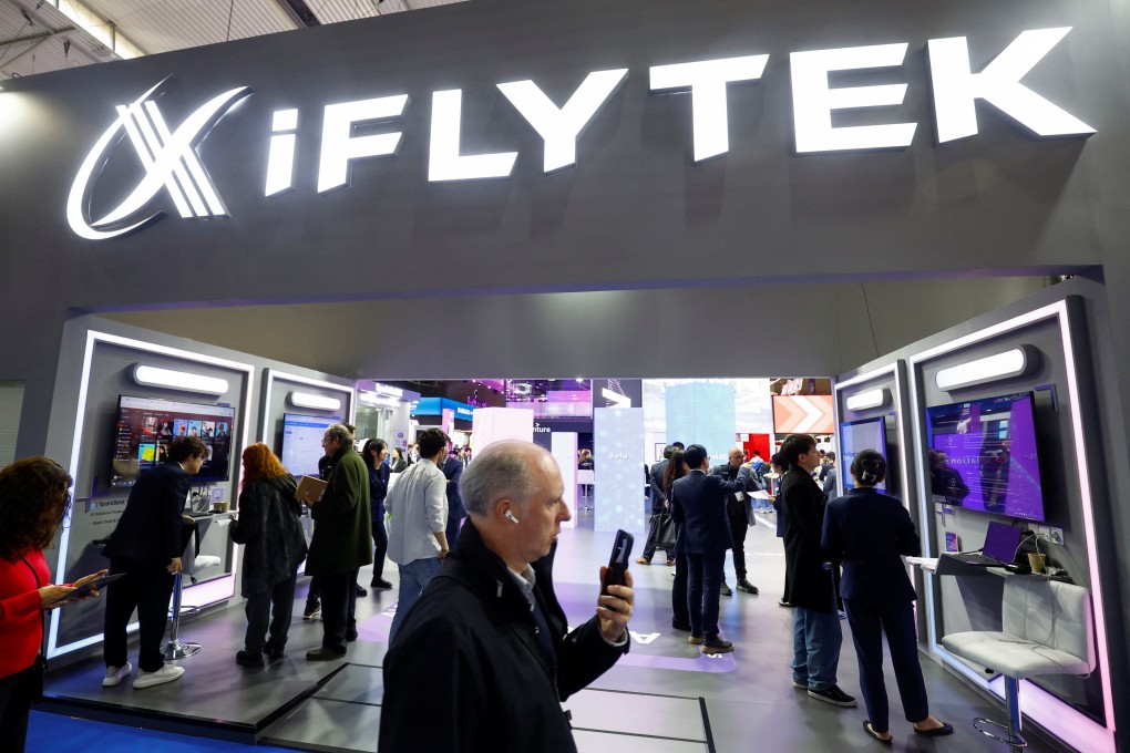 The iFlyTek booth at the Mobile World Congress in Barcelona, Spain, March 4, 2025. Photo: Reuters