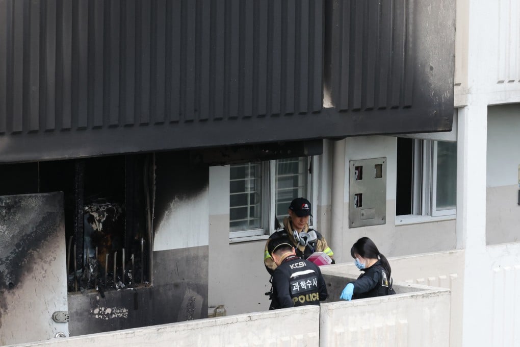 South Korean authorities investigate a fire in Seoul. Photo: dpa