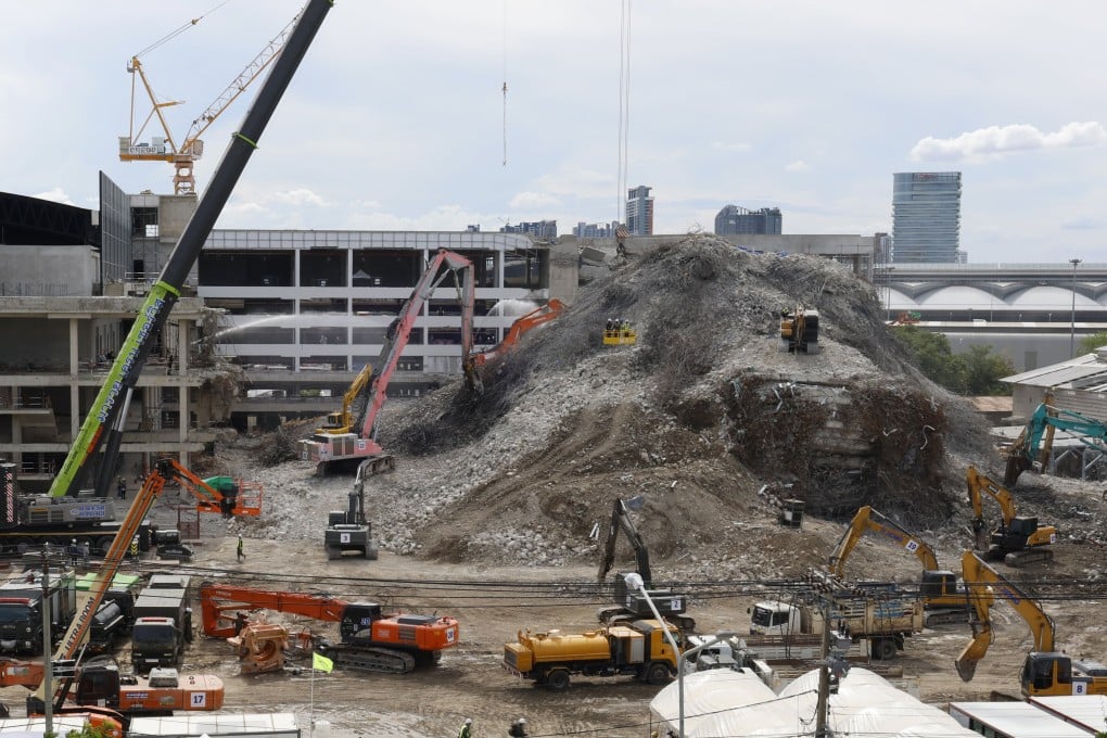 Rescuers search for survivors under the rubble of a collapsed building in Bangkok, Thailand, on April, 12 2025. Photo: EPA-EFE
