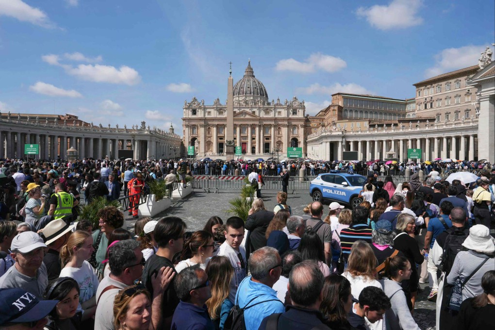 Pilgrims and visitors queue at St Peter’s Square. Pope Francis, the first Latin American pontiff of the Roman Catholic Church, died on Easter Monday at the age of 88. Photo: AFP