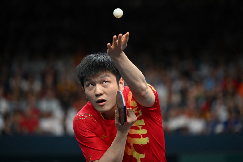 China’s Fan Zhendong, who won the table tennis gold medal at the Paris Olympics last year, was recruited to play for Shanghai by Wang Liqin, who has been a “mentor-like” figure since. Photo: AFP