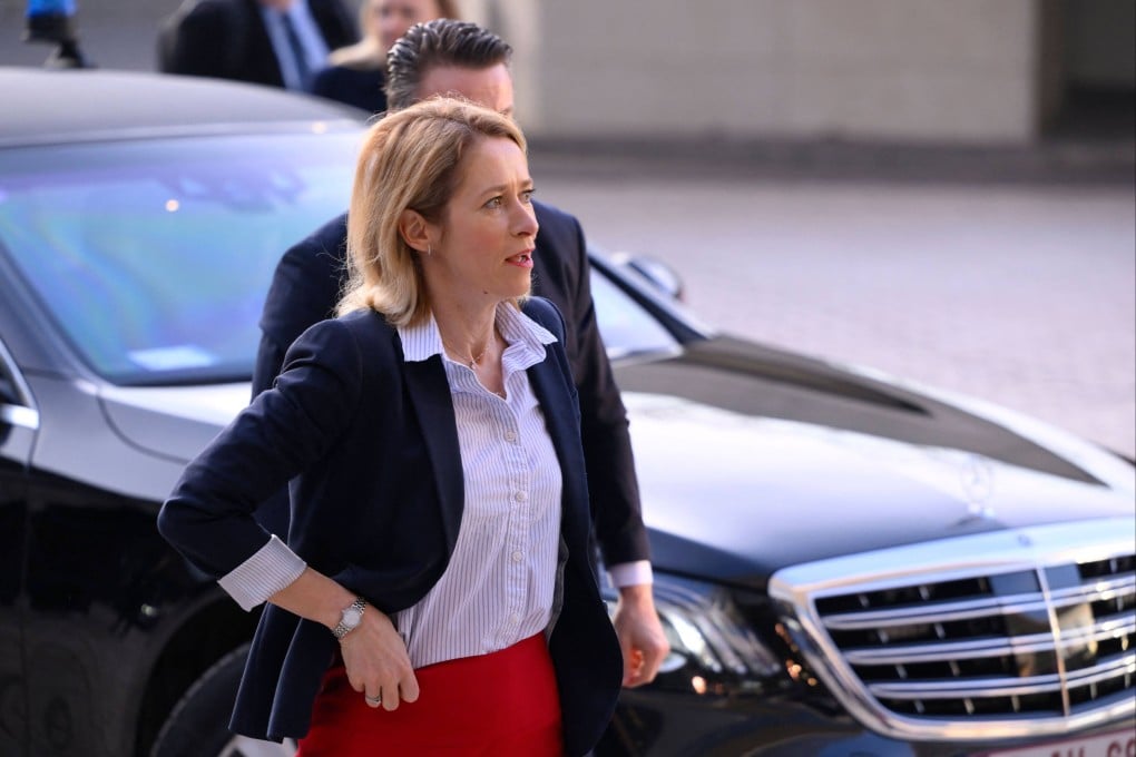 EU’s top diplomat Kaja Kallas arrives for a meeting in Luxembourg on April 14. Photo: AFP