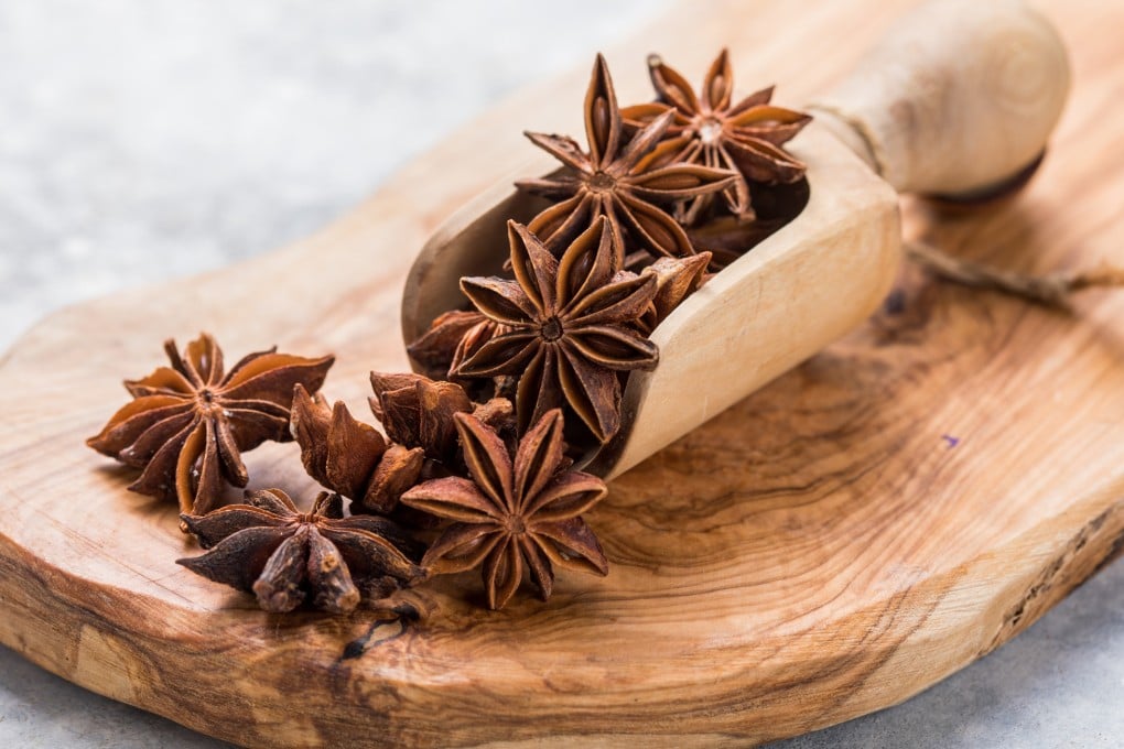 Star anise is a spice with a strong licorice-y taste. An ingredient of five-spice powder, it pairs well with meat and can add flavour to desserts. Photo: Shutterstock