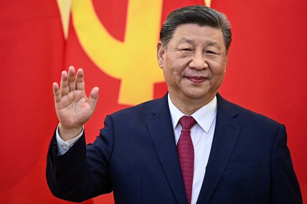 Chinese President Xi Jinping waves during a meeting with Vietnam’s To Lam in Hanoi on April 14. Photo: Reuters