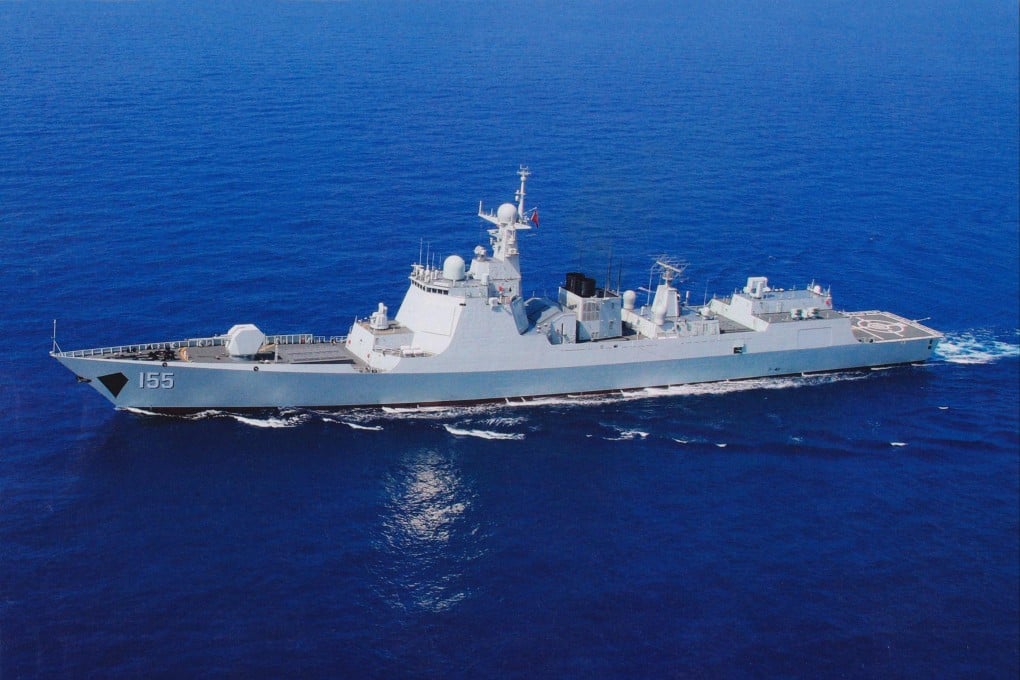 The Nanjing Type 052D guided-missile destroyer was part of a PLA Navy open day on Wednesday. Photo: Handout