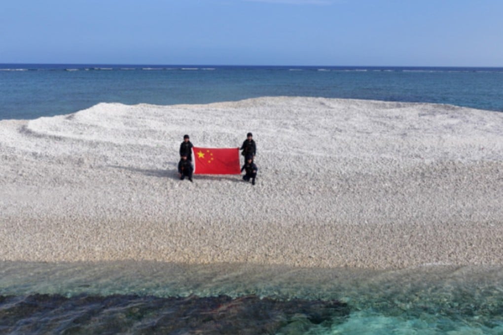 An image accompanying the Global Times report on the landing at Sandy Cay. Photo: Global Times
