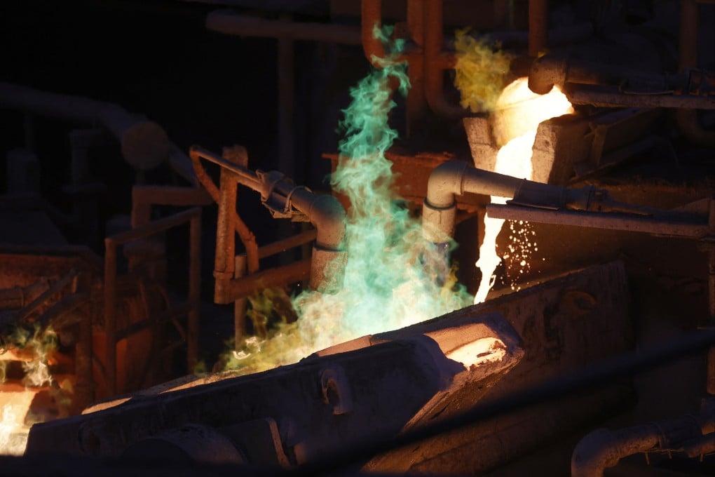 Copper smelting at an underground copper mine.  Pakistan’s Reko Diq project is expected to yield 13.1 million tonnes of copper over its 37-year lifespan. Photo: AFP