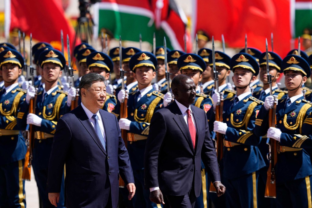 Xi Jinping welcome his Kenyan counterpart William Ruto to Beijing on Thursday. Photo: AFP