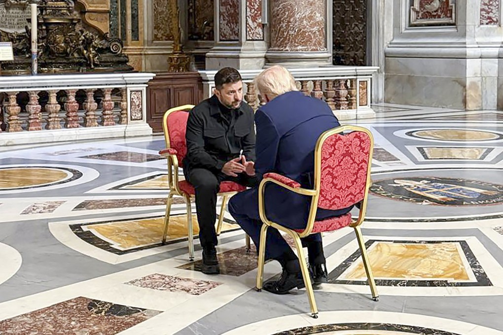 Ukraine’s President Volodymyr Zelensky met US President Donald Trump on Saturday, prior to the funeral of Pope Francis. Photo: EPA-EFE